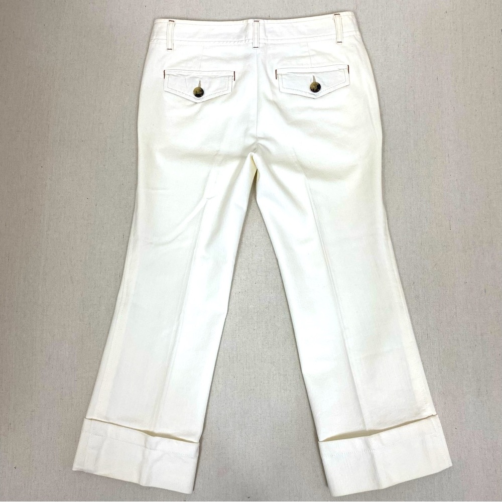 Theory Vintage White Capri Pants